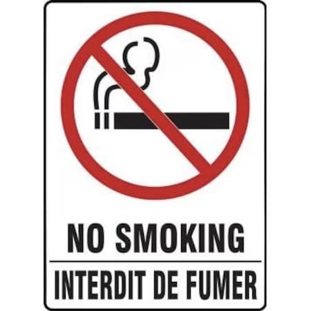 Accuform BILINGUAL SAFETY SIGN NO SMOKING FBMSMK919XV FBMSMK919XV